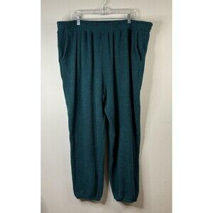 Yitty Plus Pet Me Joggers Green Size 4X Fuzzy Cozy Athleisure